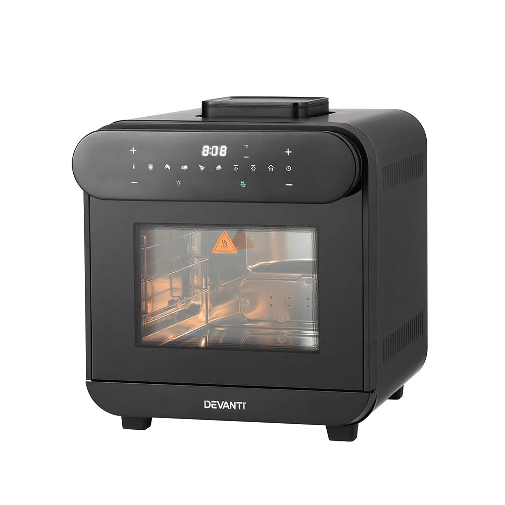 15L Steam Air Fryer Oven, 8 Presets, 1600W - Devanti