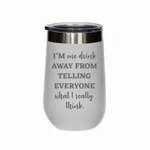 16 ounce Wine Tumbler Happy Camper