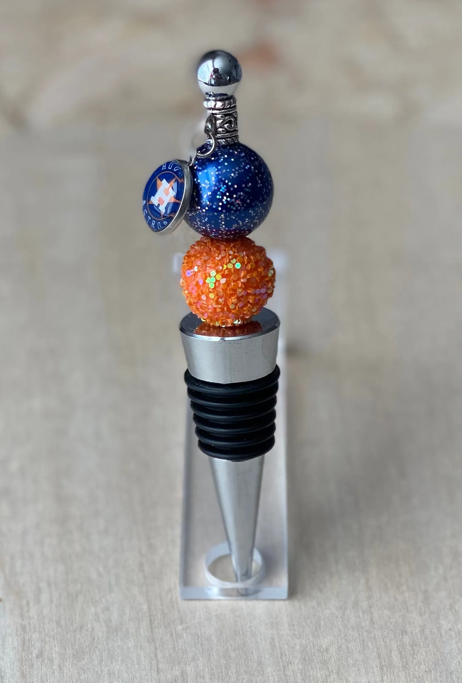 Baseball H Wine Stopper