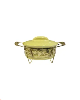 Bauer Yellow Speckled Casserole Dish