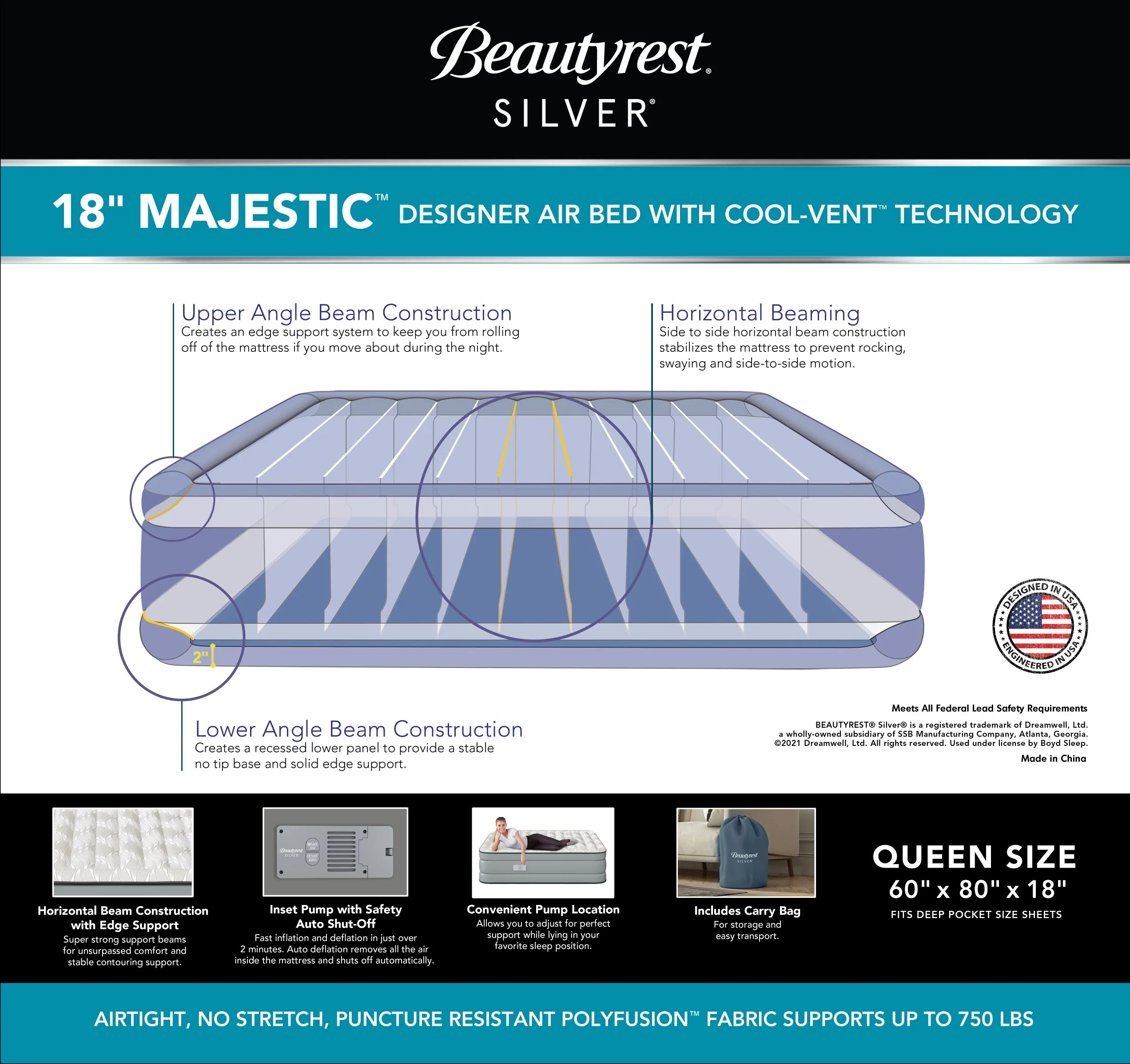 Beautyrest®­ Silver® Majestic™ Air Mattress