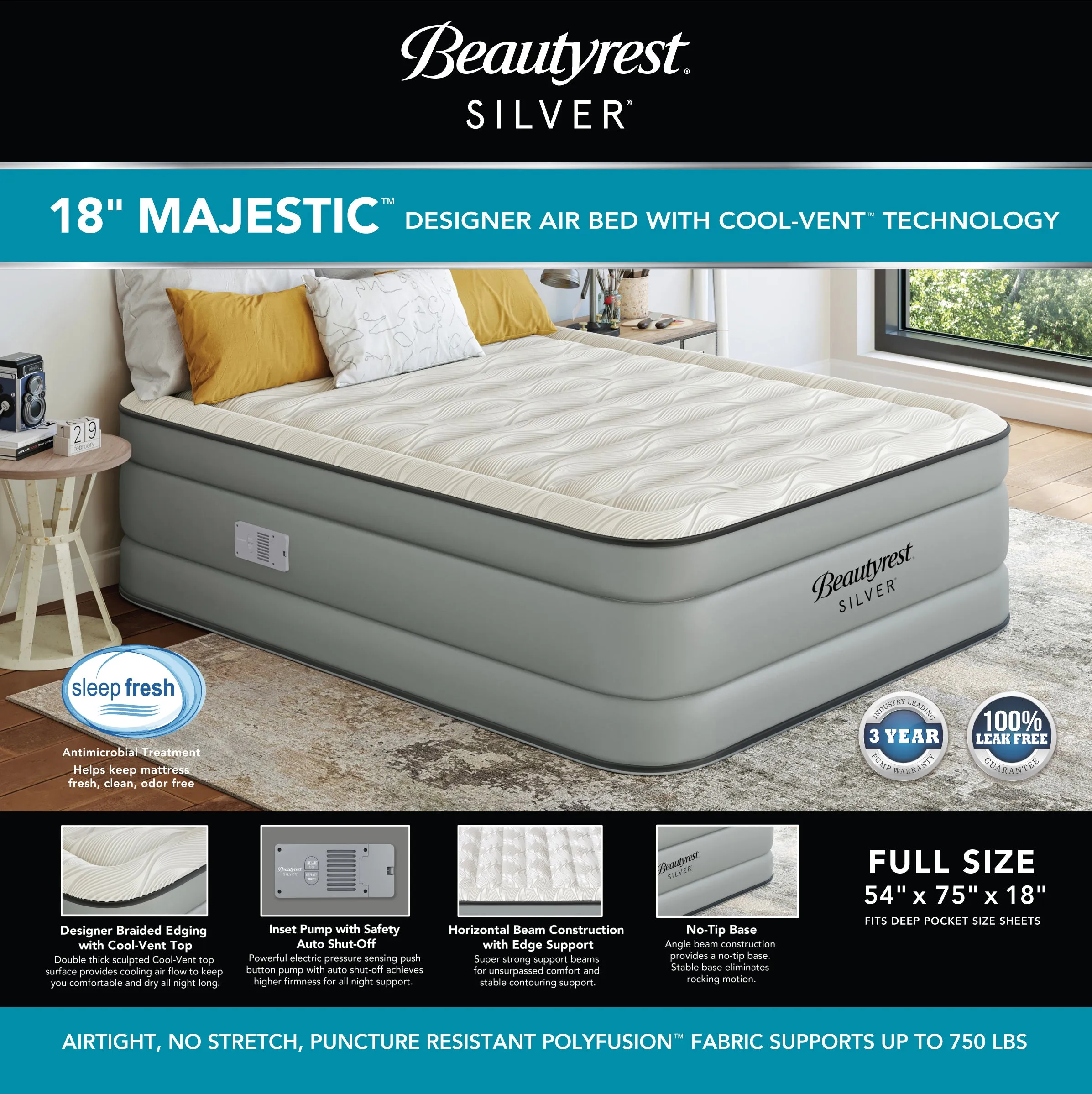 Beautyrest®­ Silver® Majestic™ Air Mattress