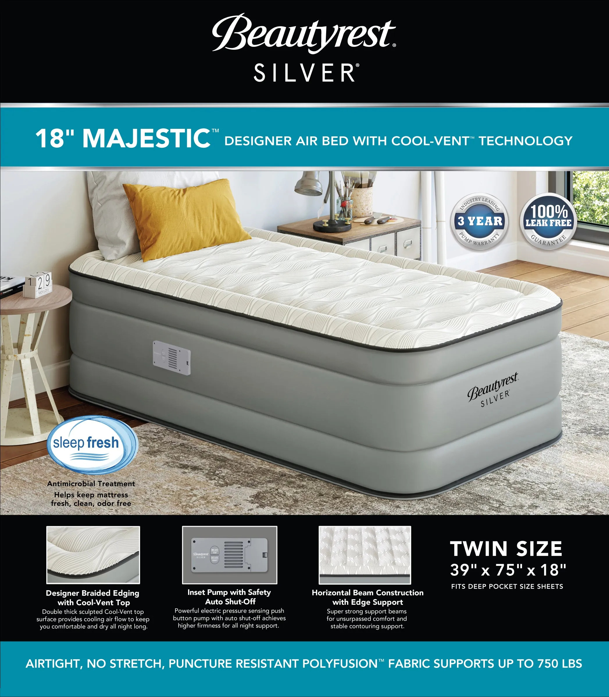 Beautyrest®­ Silver® Majestic™ Air Mattress