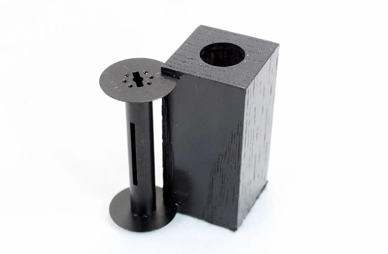 Black Wooden Wine Bottle Stopper Display Stand - Wine Accessory - Kodak A116 Film Spool