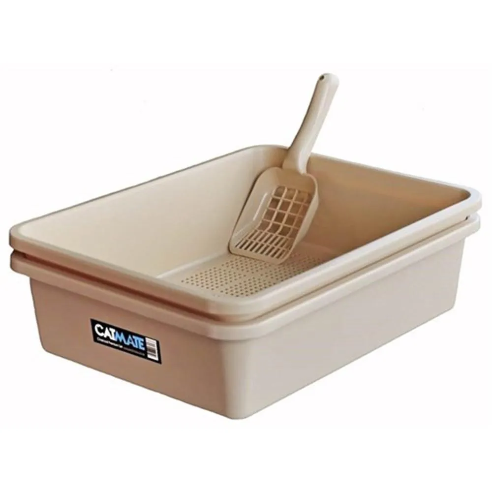 Catmate Sieve Cat Litter Tray Beige