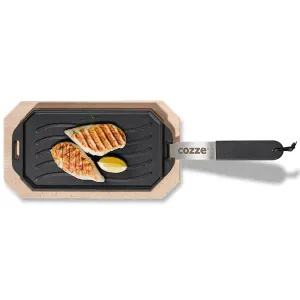 Cozze  | Reversible Cast Iron Pan with Wooden Tray