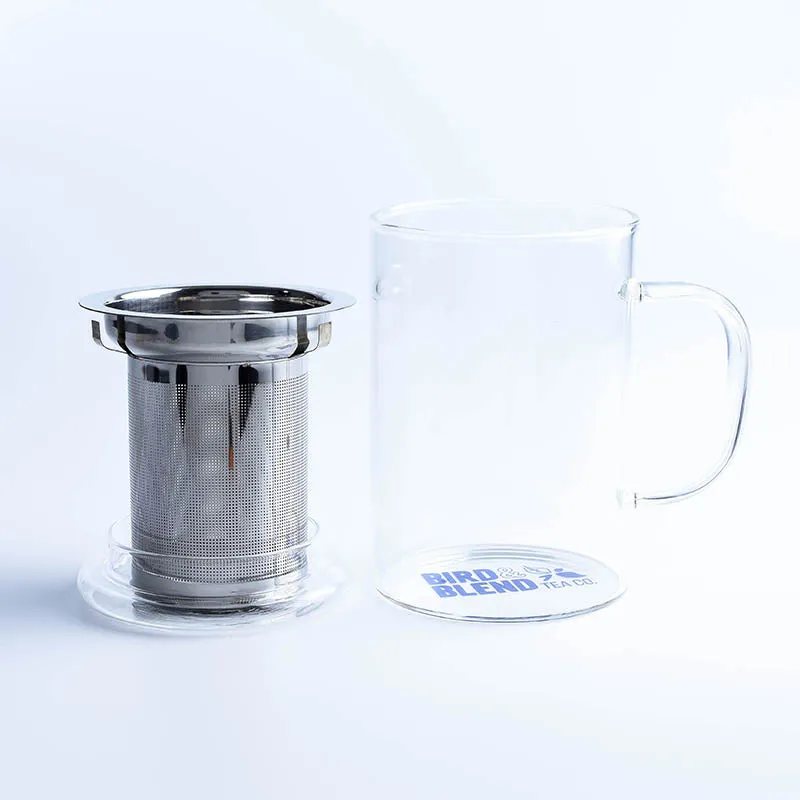 Glass Tea Infuser Mug with Lid