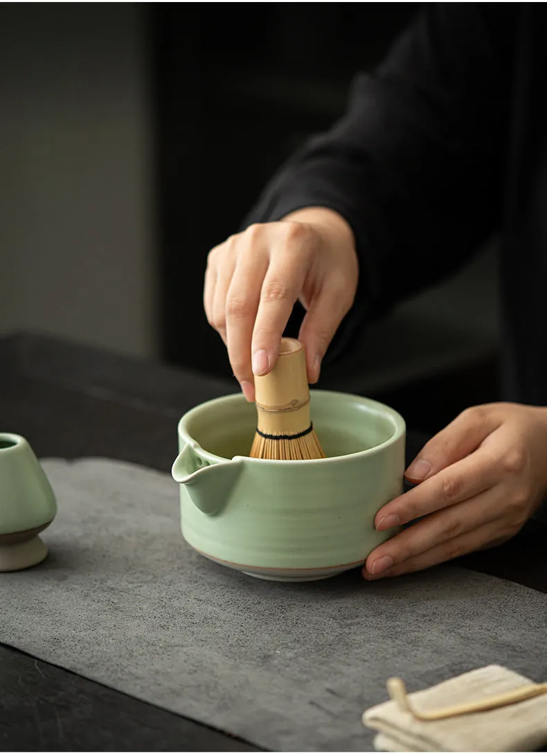 Gohobi Colourful Ceramic Bowel Matcha Set