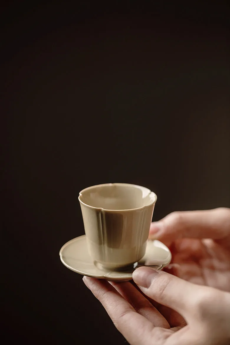 Gohobi Handmade Green Tea Cup and Saucer