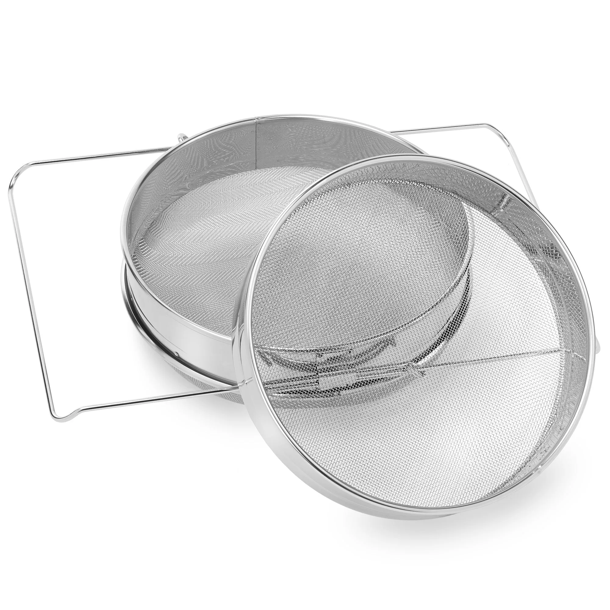 Honey Strainer Double Sieve Stainless Steel Mesh Filter - Honey Keeper