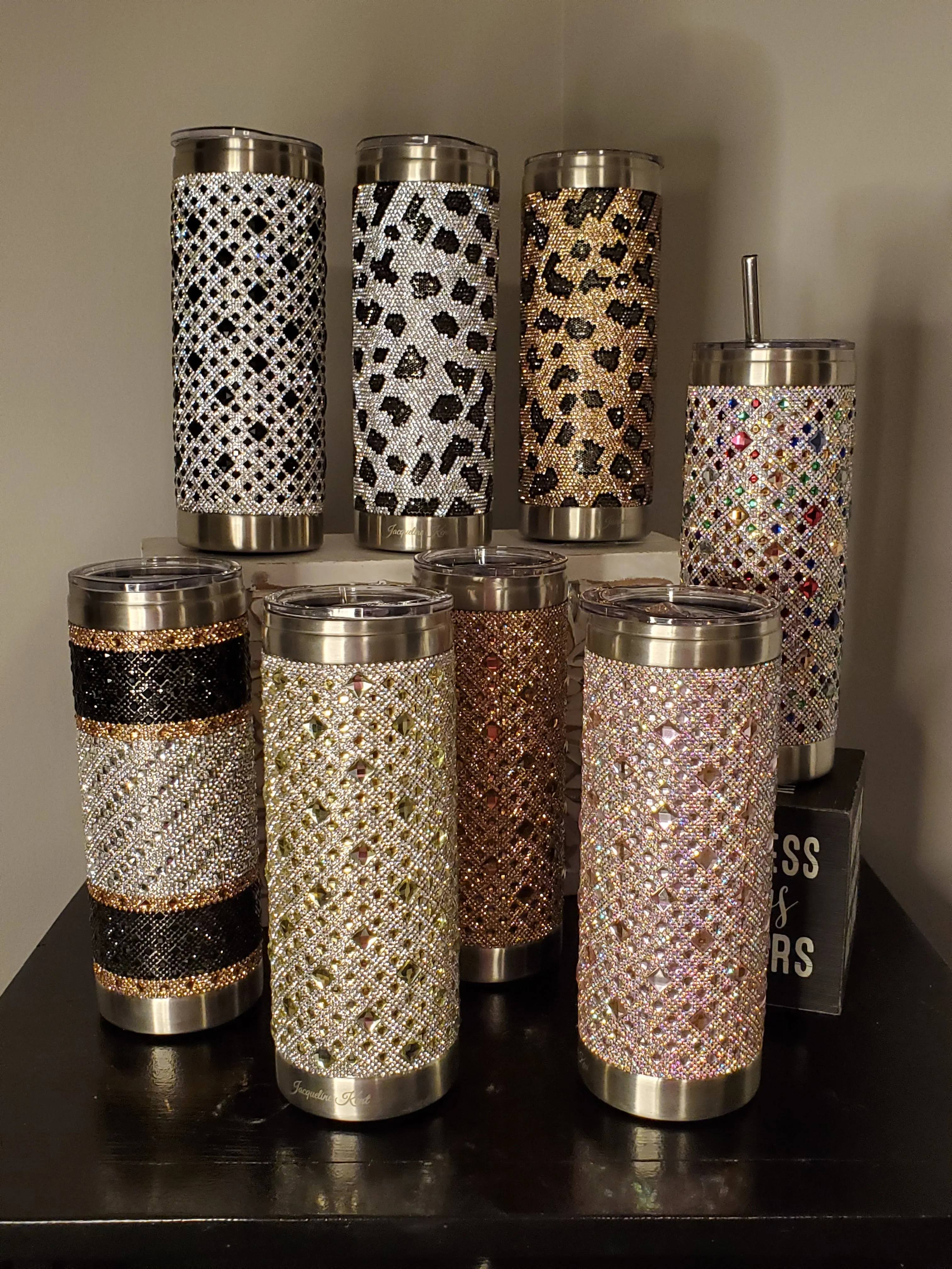 Jacqueline Kent Tumbler | Lady Kent Black | Bling Tumbler