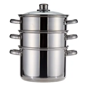 Kitchen Craft 3 Tier Steamer 22cm Stainless Steel