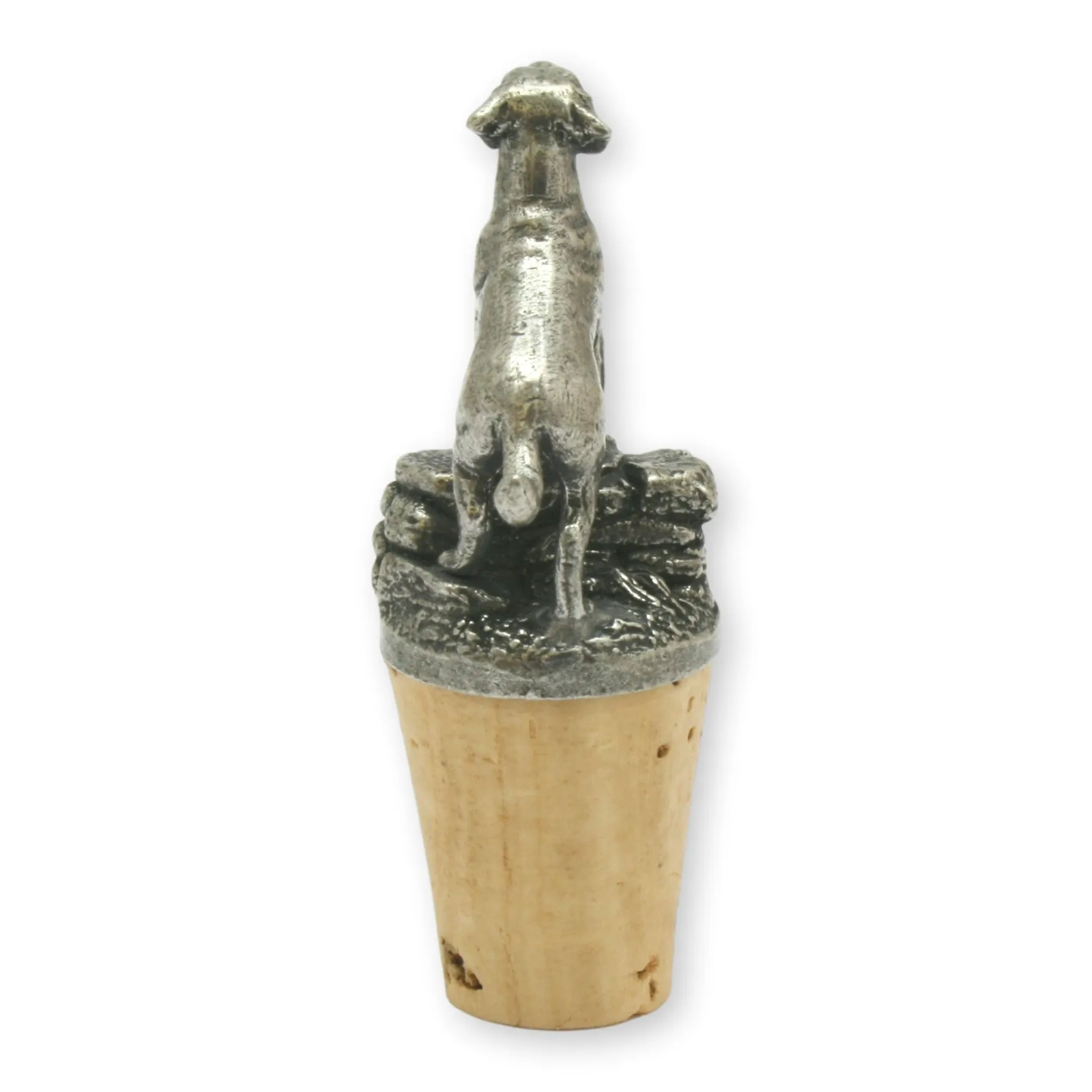 Labrador Gundog Hand Cast English Pewter Wine Stopper