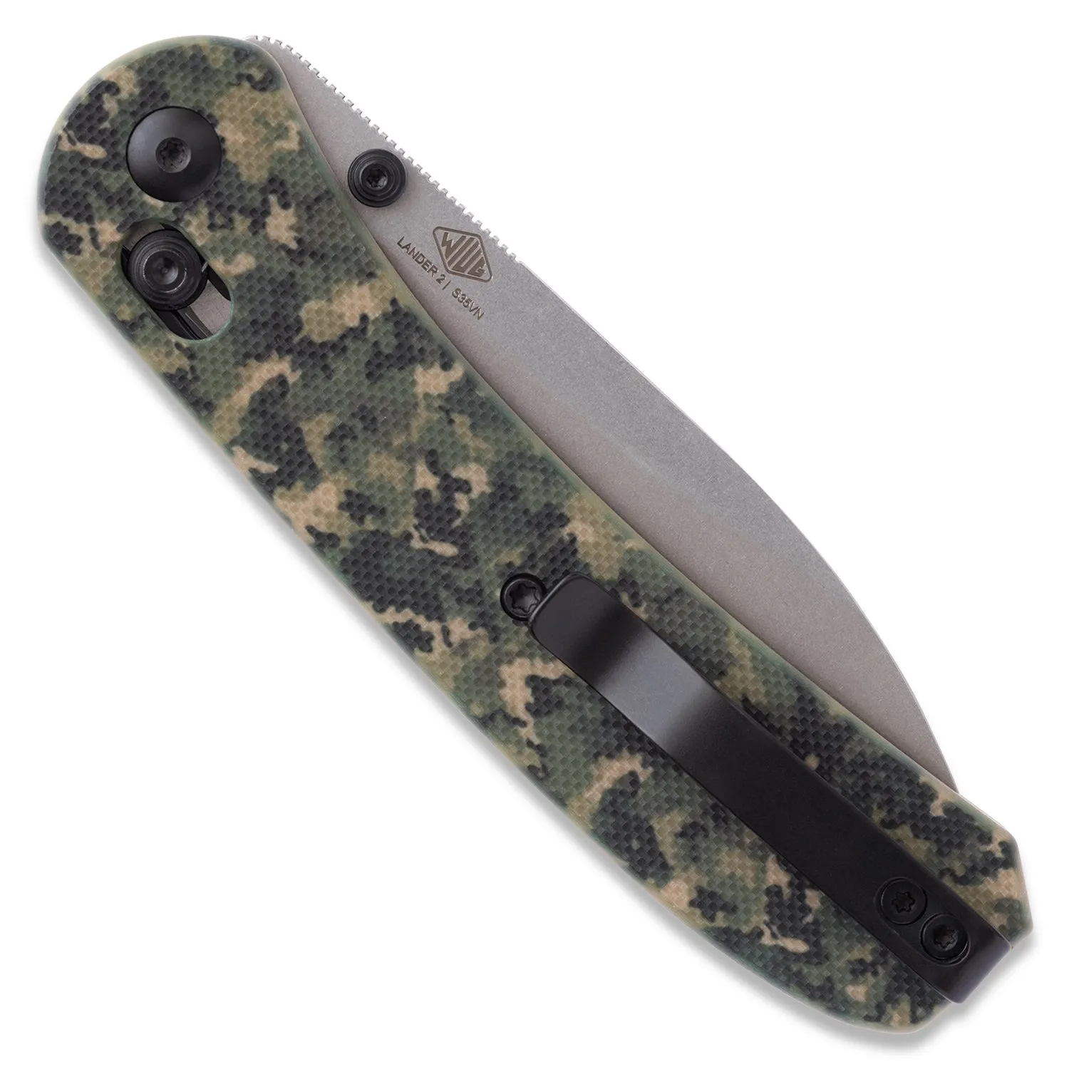 Lander 2 Pocket Knife - Digital Camo - Sublimated G10 Pre-Built