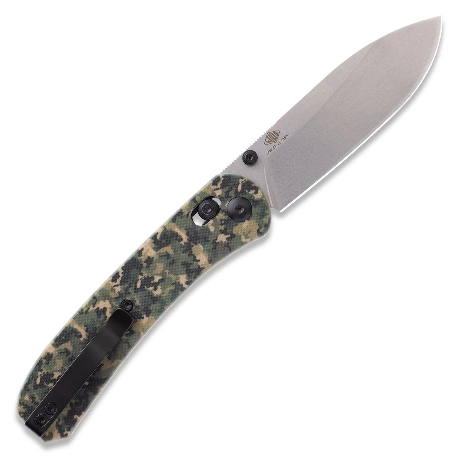 Lander 2 Pocket Knife - Digital Camo - Sublimated G10 Pre-Built