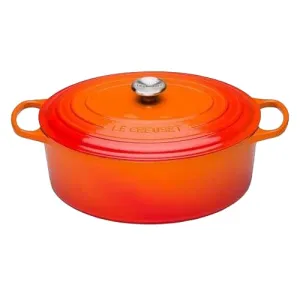 Le Creuset Signature Cast Iron Oval Casserole (Goose Pot) 40cm Volcanic