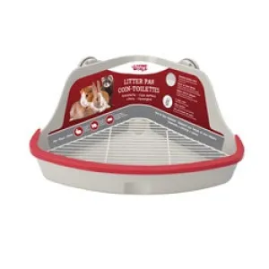 Living World Small Animal Corner Litter Pan - Gray - Large - 41.5 cm L x 29 cm W x 20 cm H (16.3 x 11.4 x 7.8 in)