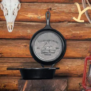 Lodge Yellowstone Seasoned Cast Iron Bucking Bronco Combo Cooker