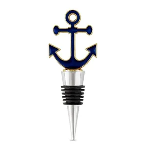 Navy and Gold Anchor Bottle Stopper Favor