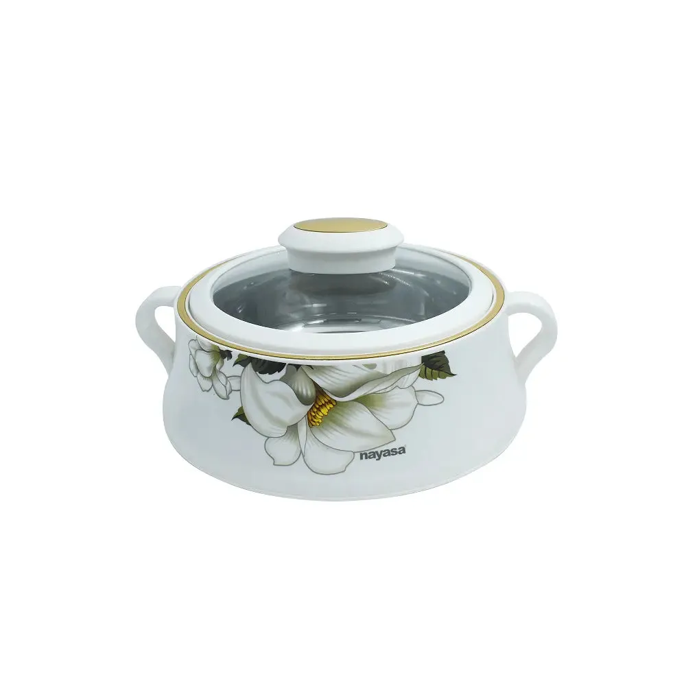 Nayasa Lorenzo Casserole Set With Glass Lid (1000ml,1500ml,2000ml)