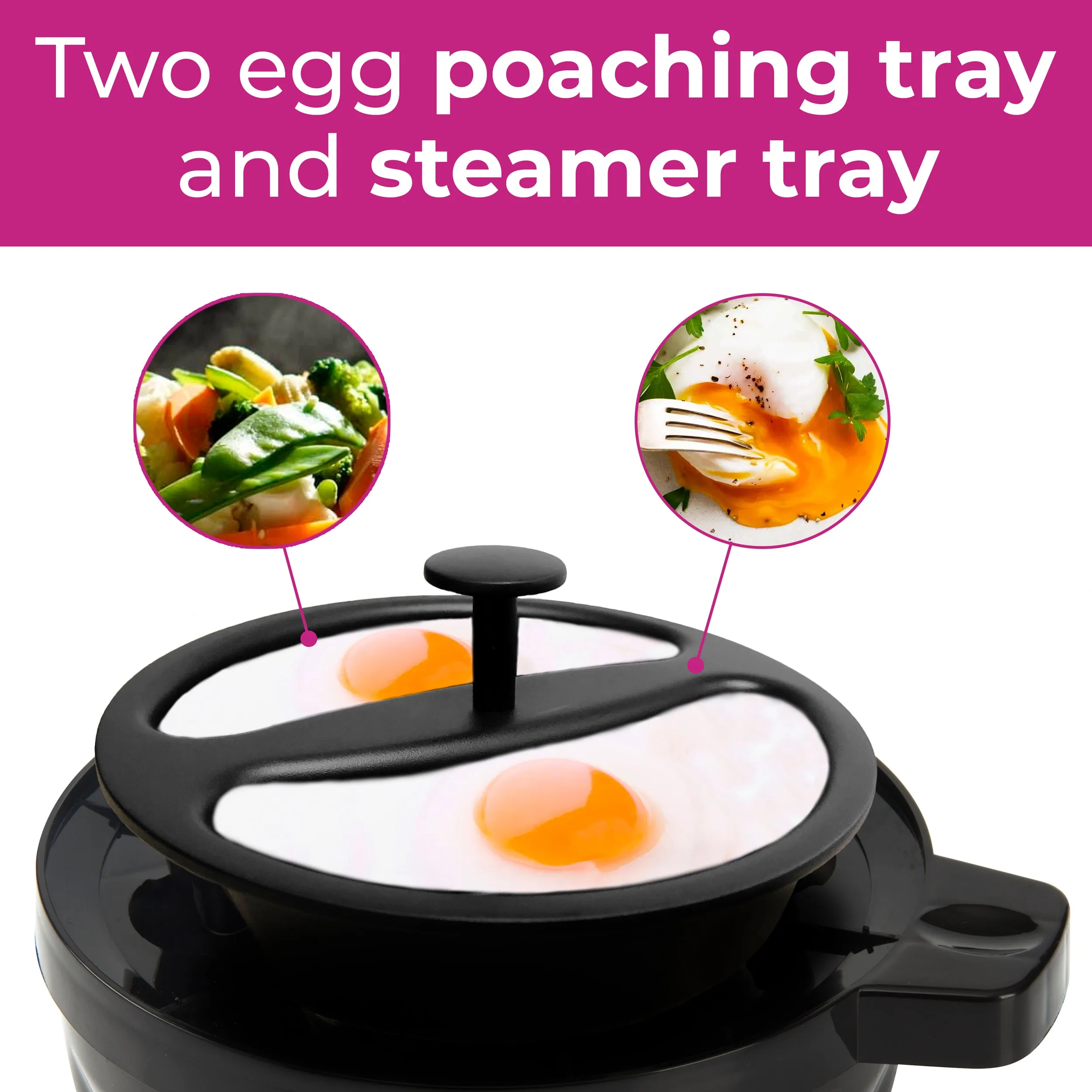 Neo Grey and Copper Electric Egg Boiler Poacher and Steamer