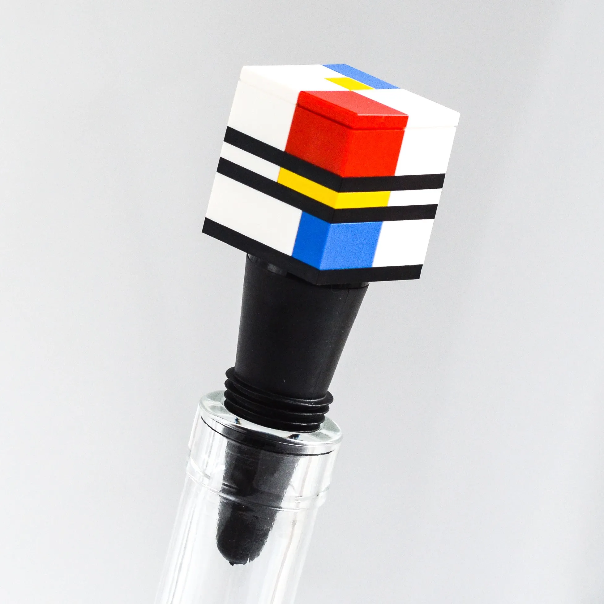 PIET wine stopper. Inspired by Piet Mondrian.