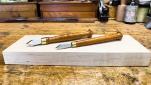 Special Edition--Honey Brook Marking Knife and Dovetail Knife Set in Curly Spanish Cedar