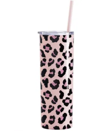 Steel Skinny Tumbler - 20 Ounce Powder Coated Stainless Steel Skinny Tumbler