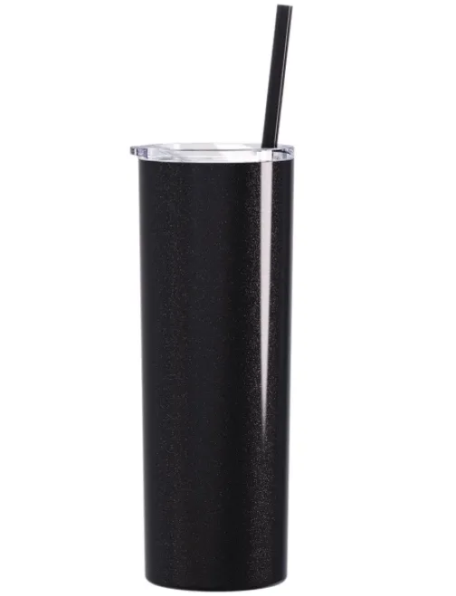 Steel Skinny Tumbler - 20 Ounce Powder Coated Stainless Steel Skinny Tumbler