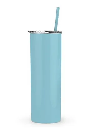 Steel Skinny Tumbler - 20 Ounce Powder Coated Stainless Steel Skinny Tumbler