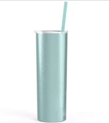 Steel Skinny Tumbler - 20 Ounce Powder Coated Stainless Steel Skinny Tumbler