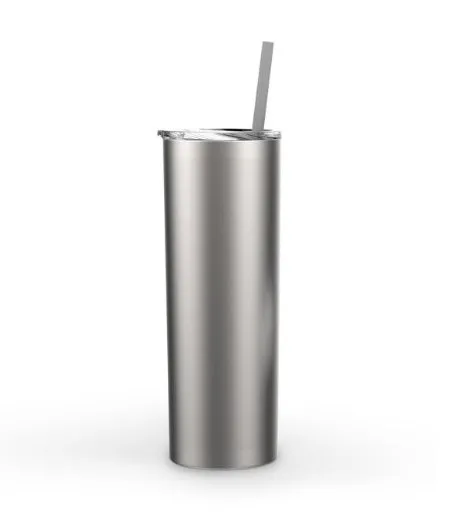 Steel Skinny Tumbler - 20 Ounce Powder Coated Stainless Steel Skinny Tumbler