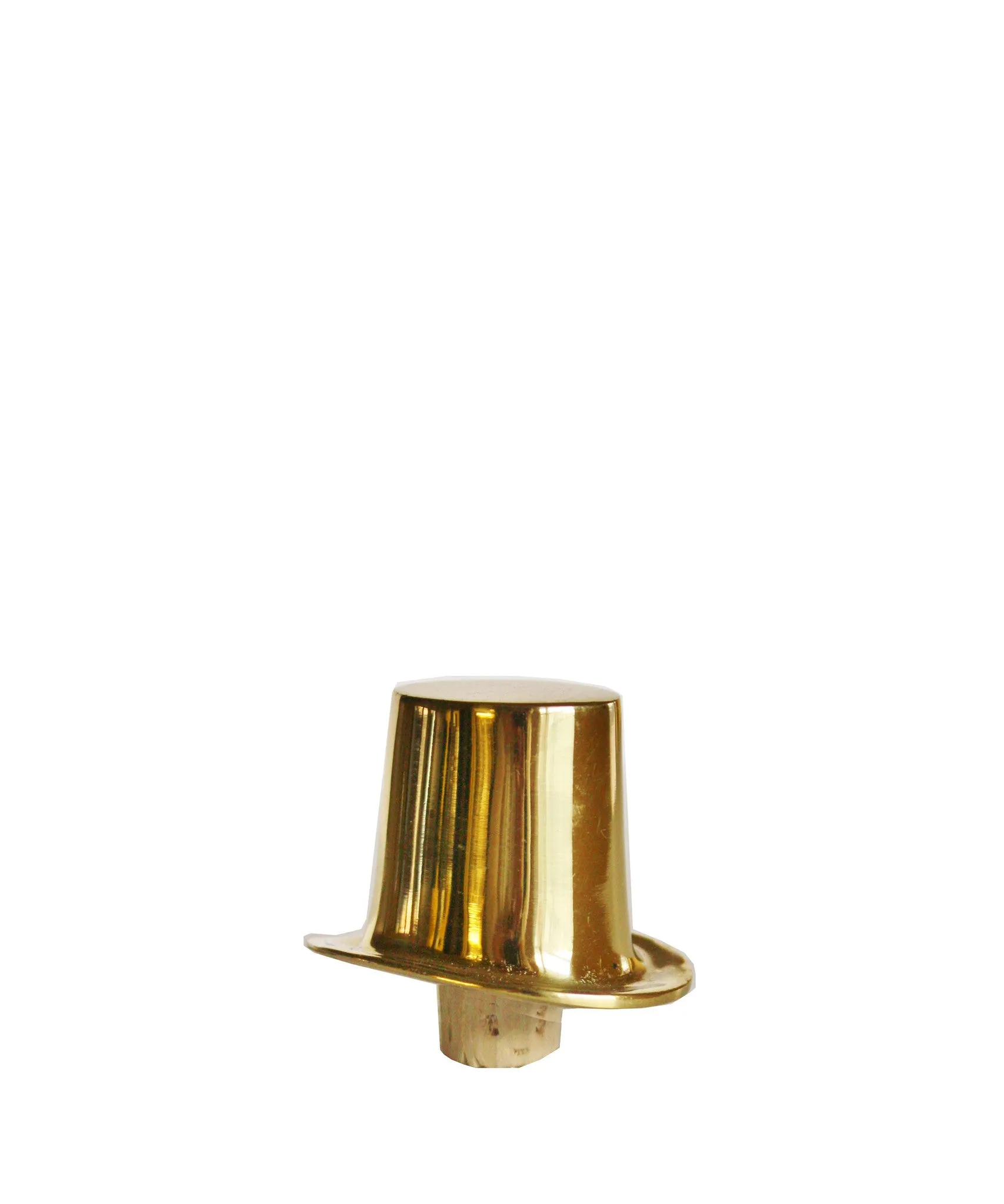 Top Hat Brass Wine Bottle Stopper