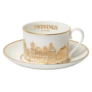 Twinings 216 Strand Teacup & Saucer - Gold Edge