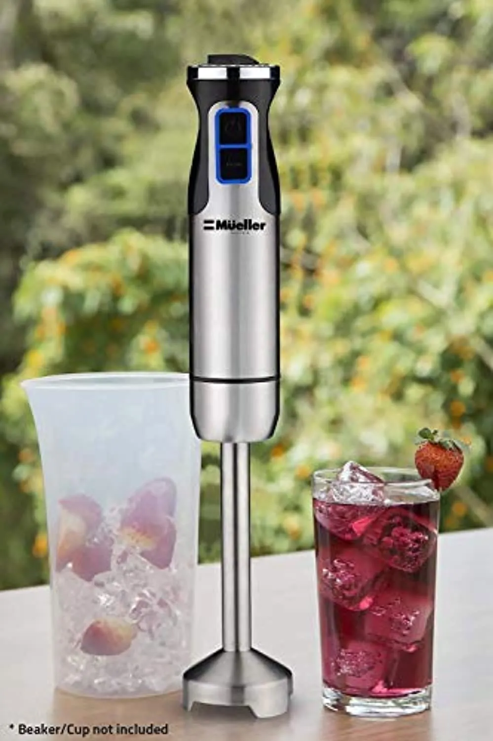 Ultra-Stick 500 Watt 9-Speed Immersion Multi-Purpose Hand Blender Heavy Duty Copper Motor Brushed 304 Stainless Steel With Whisk, Milk Frother