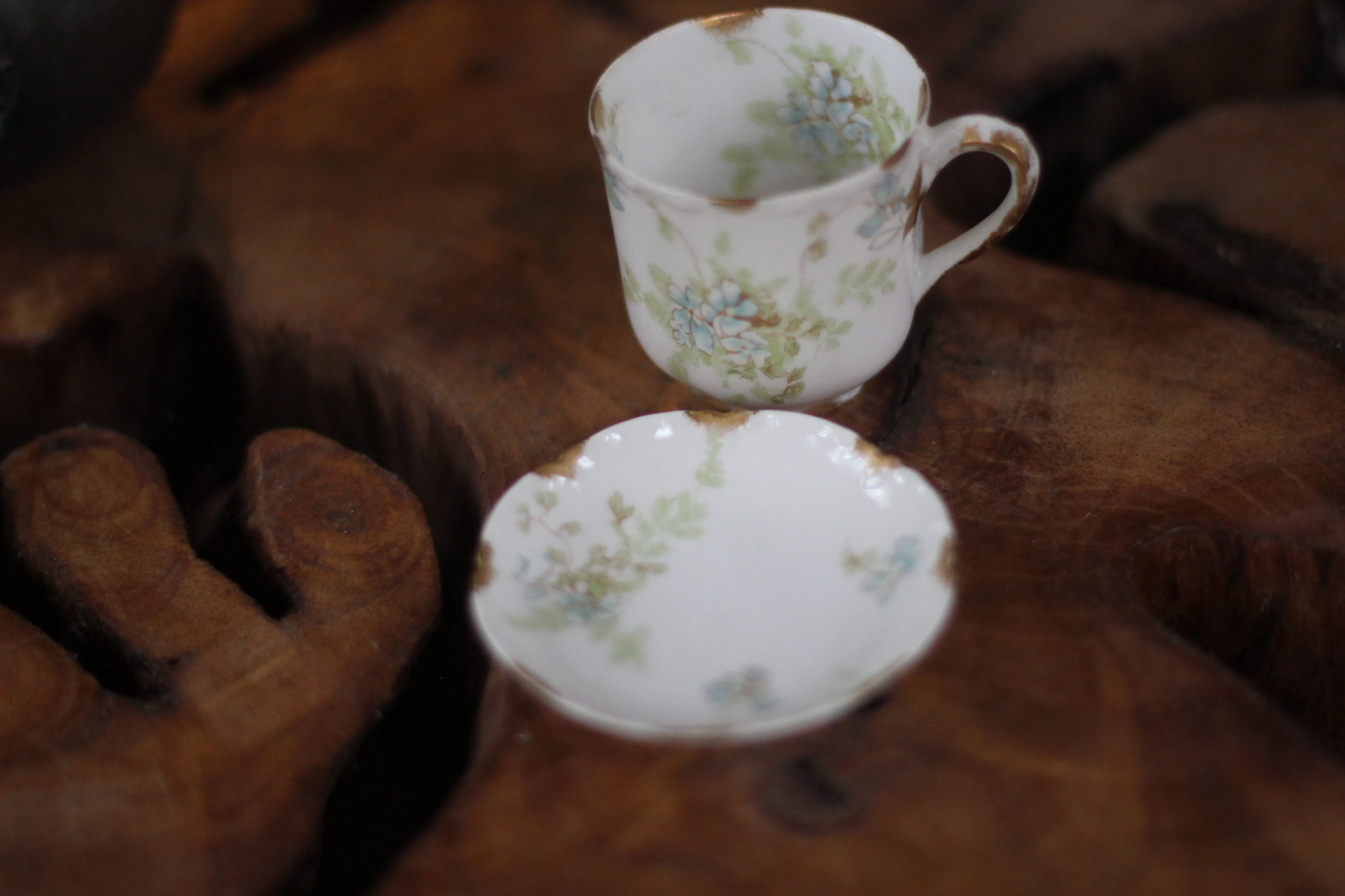 Vintage Tiny Limoges Haviland France Tea Cup Set