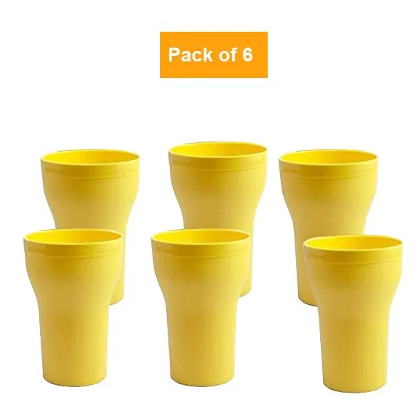 Your Brand Kitchen combo -Manual Fruit Juicer with Plastic Big Tea Strainer Sieve &  6pcs Plastic Juice Drinking Glasses