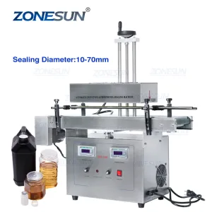 ZONESUN Automatic Plastic Bottles Continous Electromangetic Induction Aluminium Foil Sealing Machine