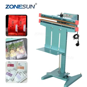 ZONESUN ZS-FK350 Foot Pedal Food Sealing Machine For Aluminium Foil Plastic Bags Sealer