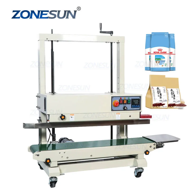 ZS-FR1100 Semi-automatic Continuous Snacks Cookie Food Pouch Plastic Bag Side Sealing Machine